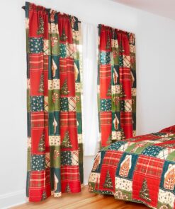 Gingerbread Patchwork Window Panel