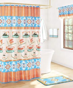 Lake Adventure Shower Curtain, Bath Rug, Hand Towels, Valance, or Hooks