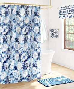 Niko Bath Collection, Shower Curtain, Hooks, Valance, Hand Towels, and Rug