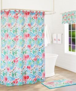 Tropical Garden Shower Curtain, Bath Rug, Hand Towels, Valance, or Hooks