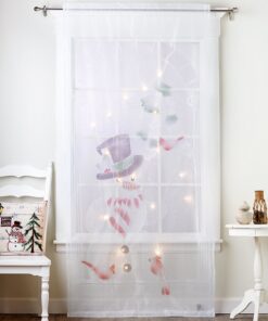 Pre-Lit Santa Window Panel