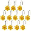 Buffalo Plaid Green Valance or Daffodil Shower Hooks Set of 12